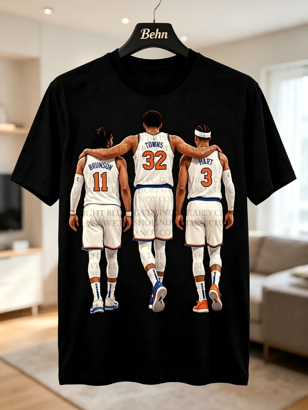 Jalen Brunson Karl Anthony Towns Josh Hart NY Knicks Graphic T-shirt Unisex